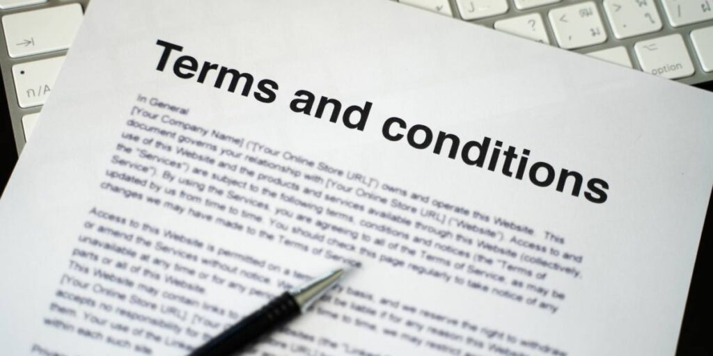 Review the Terms and Conditions 